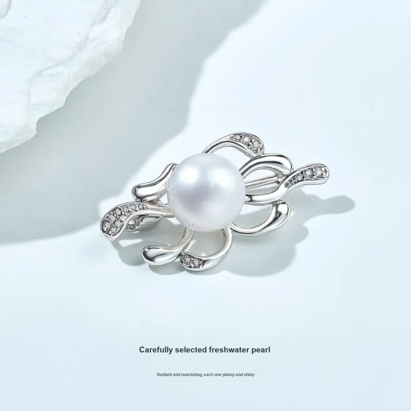 ME LUXE Pearl Brooch Minimalist Style With An Elegant And Luxurious Feel, Refined And Compact Women's-4