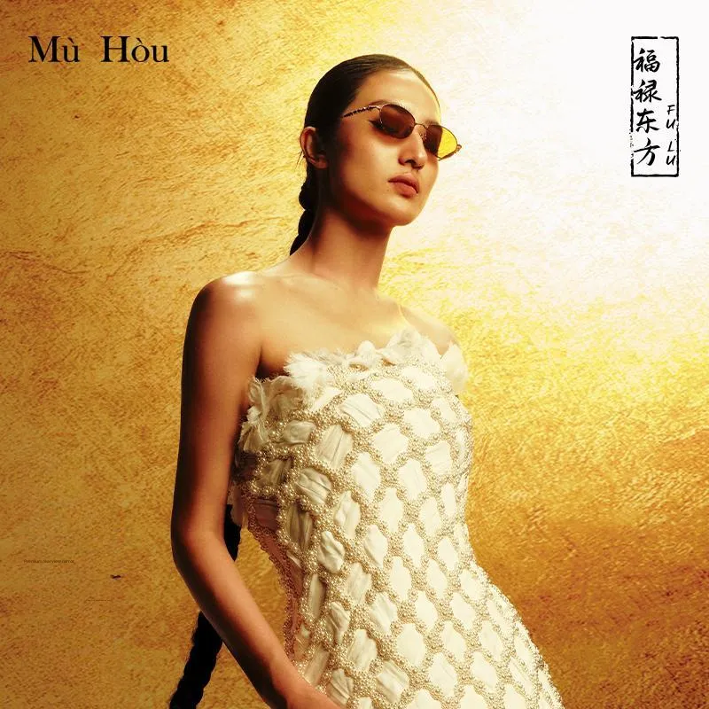 MuHou Β Titanium Oval Sunglasses Unisex-2