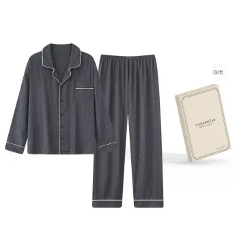 O'MESIK Pajama Set Men's Gift Box Set Gray