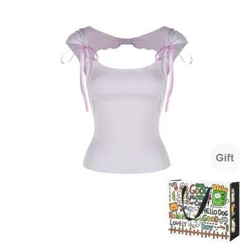 DEDY T Shirts Women's Purple Shopping Bag