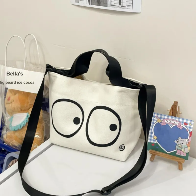 Iman's House Canvas Bag, Handbag Women's Big Eyes/Polka Dot-2