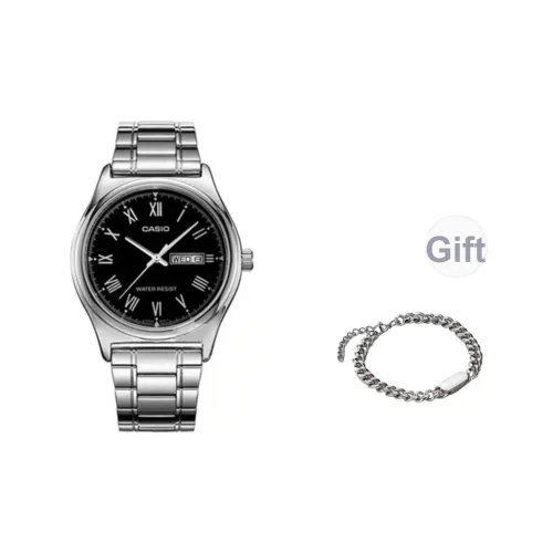 CASIO VINTAGE Series Кварцевый механизм нержавеющая сталь ремешок часы для мужчин черный циферблат