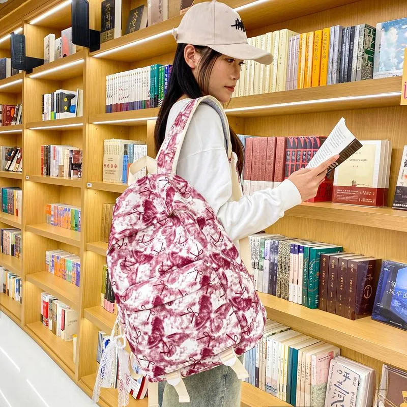 WICKBUEN Nylon Backpack Regular Unisex Black/Pink/Purple/Blue/Burgundy-5