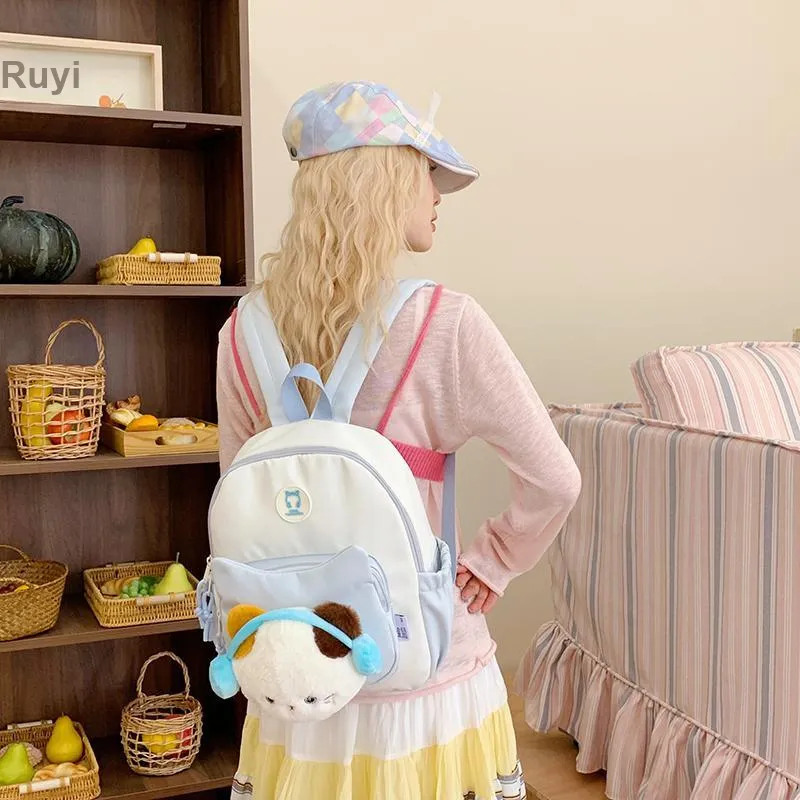 Kewuku Nylon Backpack Regular Unisex Multicolor-15
