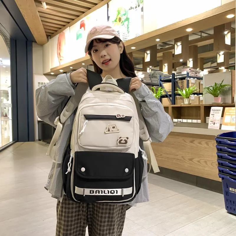 Alcohol Dragon Nylon Backpack Women's Multicolor-7