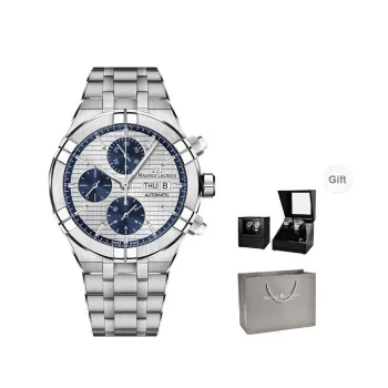MAURICE LACROIX Automatic Mechanical Movement Men's Watches Watch 44 Silver Dial Stainless Steel Watchband