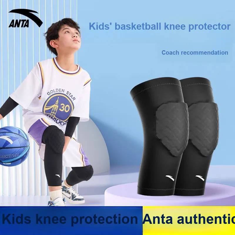 Anta Knee Pads Nylon Elastane Running Hiking Cycling Soccer Basketball Bicycle Kids'-1