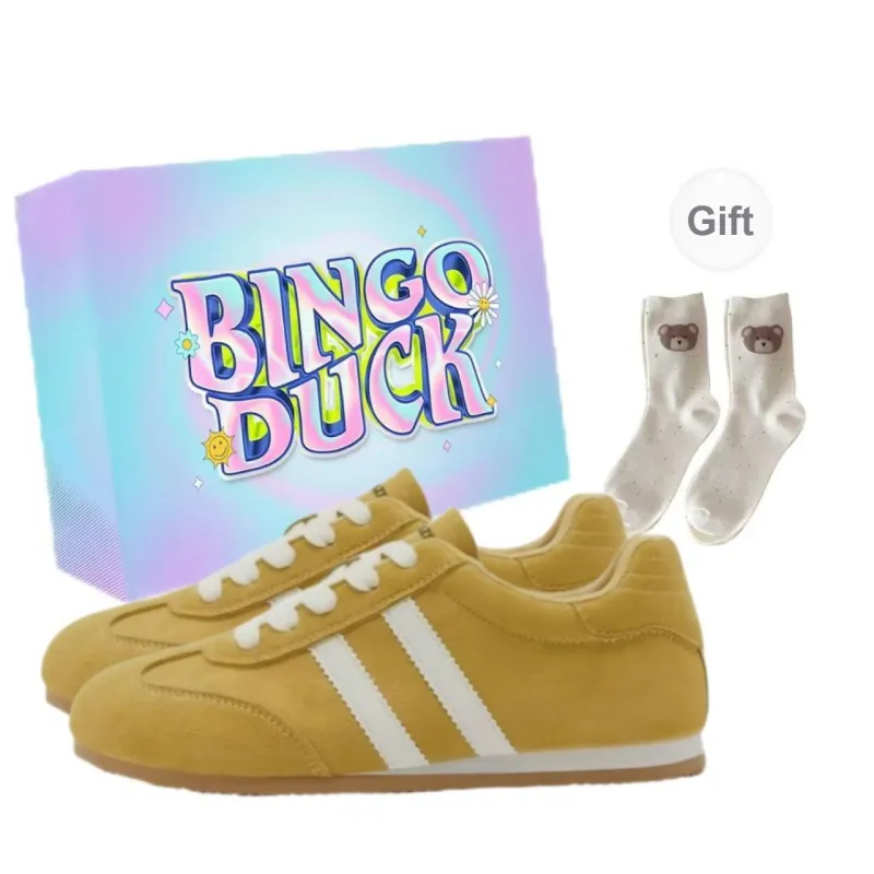 BINGO DUCK Slip Resistant Low Top Skateboard Shoes Women's-3