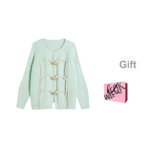 WLEQK Mint Green Женская Трикотаж