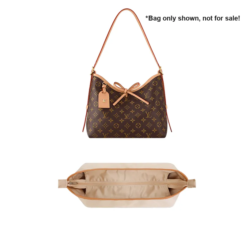 Tide Tribute Silk Medium Bag With Lightweight Lining, Smooth Storage & Organization Women's Coffee, Beige-7