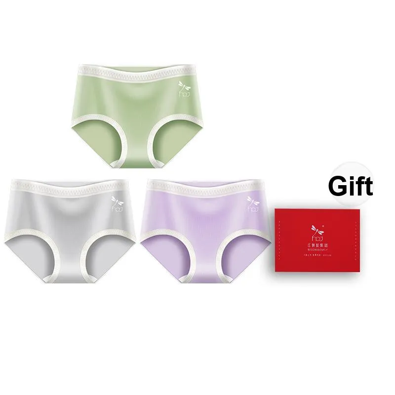 RED DRAGONFLY 100% Cotton Seamless Underpants Women's Box 3 Pack