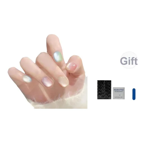 OUYUJI Ручная работа Искусственный Ногтик Короткий ЛАДЬЕР Короткий Овал Многоцветный Jump Цвет Стиль Instagram