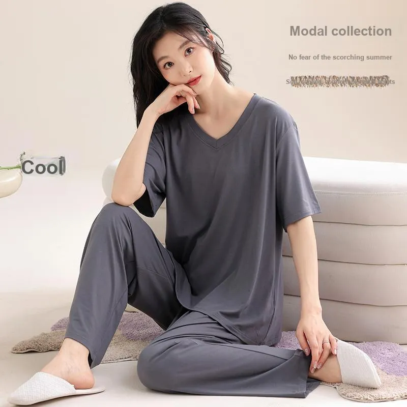 William Pajama Set Women's Gray-1