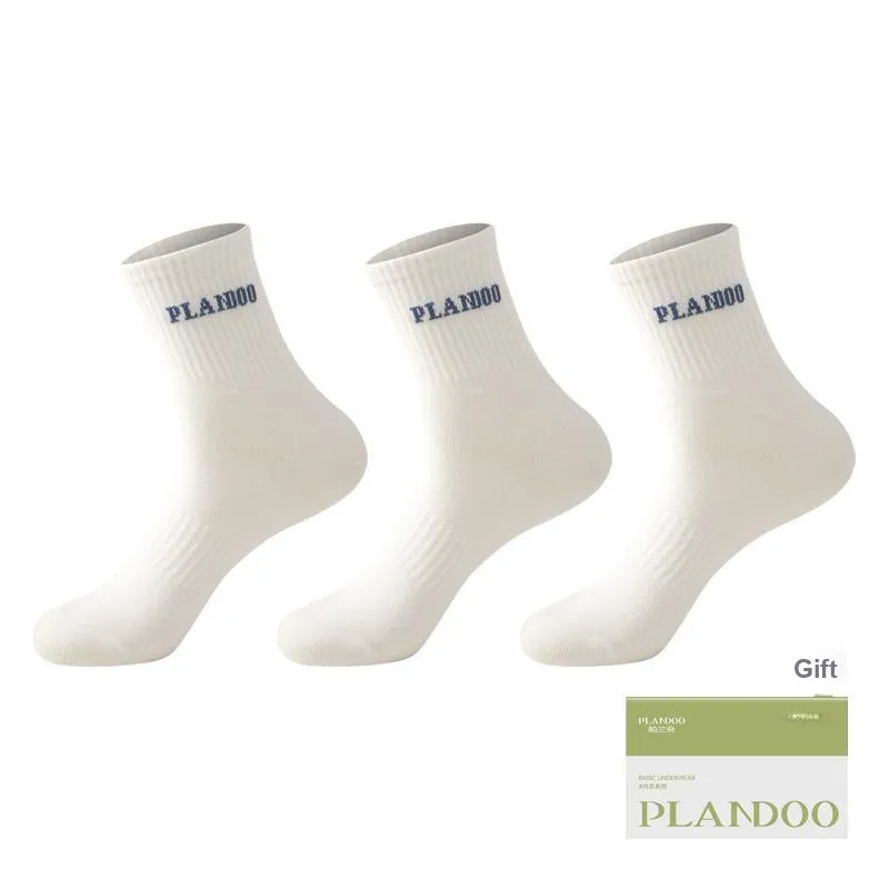 PLANDOO Mid Calf Socks Men's Shopping Bag 3 Pack-5