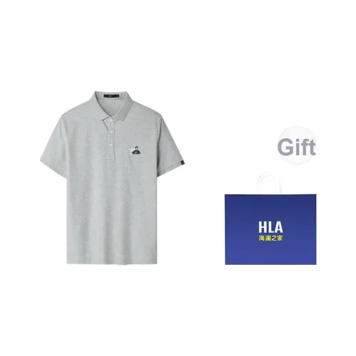 HLA Co authored Series By Artists Поло Мужское Средне-серое 29