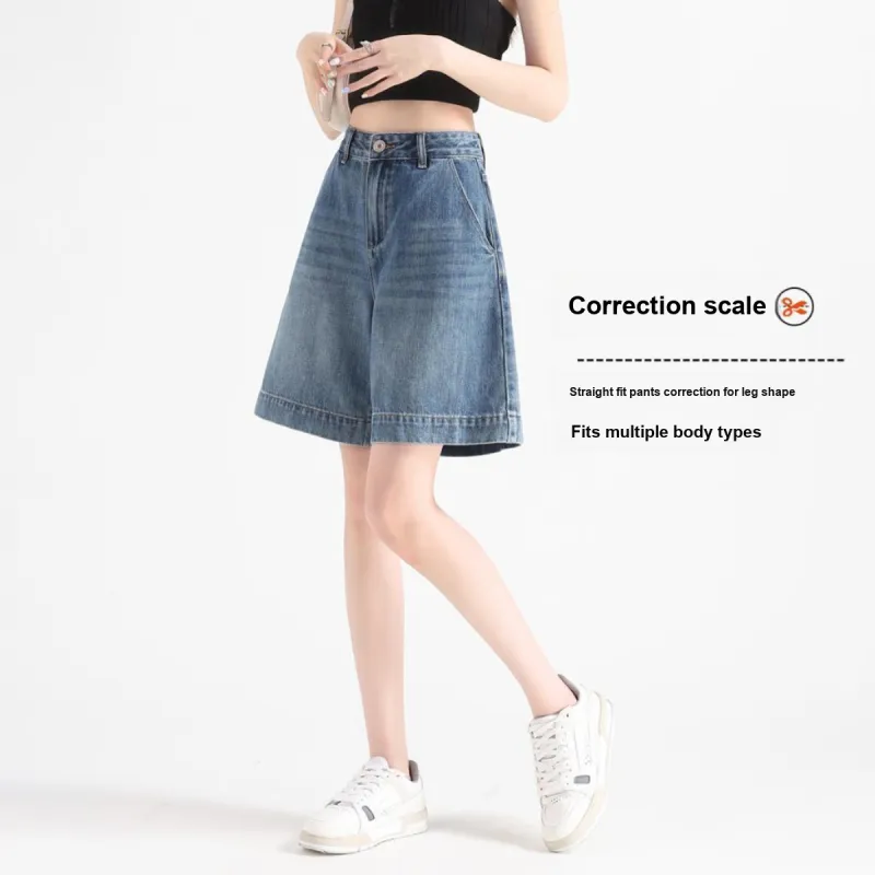 FAWENXIANGZI Denim Shorts Women's-4