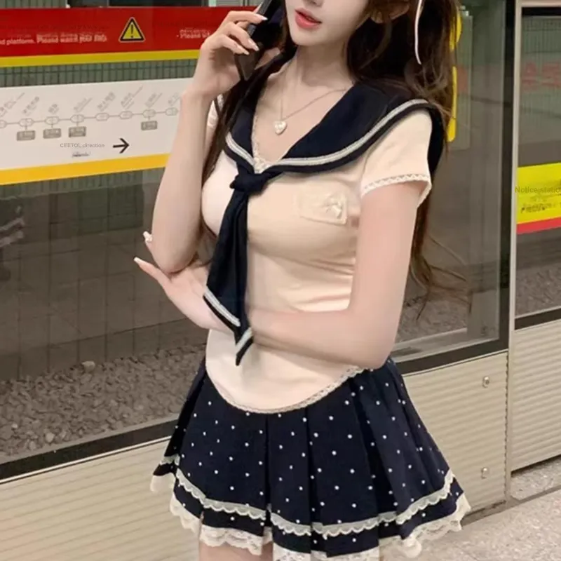 TUSHIFEI Two Piece Skirt Sets Women's-5