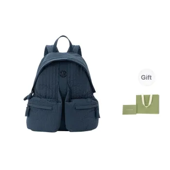 VANESSA HOGAN Fabric Backpack Regular Unisex Black Blue/Light Blue