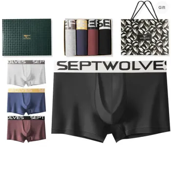 SEPTWOLVES Underpants Men's 3 Pack Gift Box Set+Shopping Bag