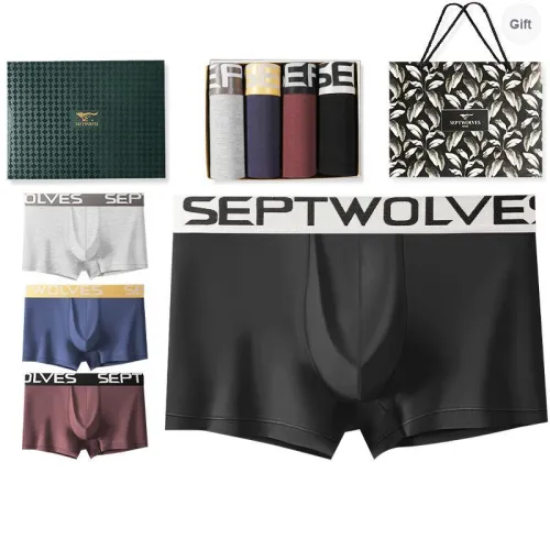 SEPTWOLVES UnderShorts Accessories Men's 3 Pack Gift Box Set+Shopping Bag
