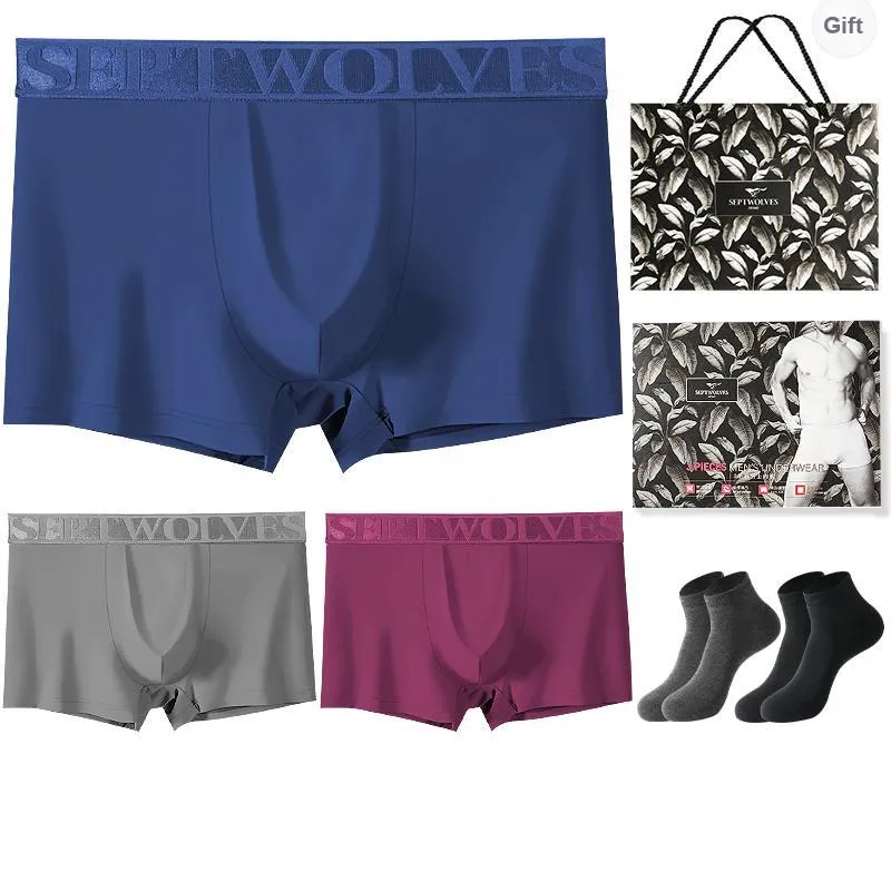 SEPTWOLVES Boxer Shorts Men's Gift Box Set+Shopping Bag-19