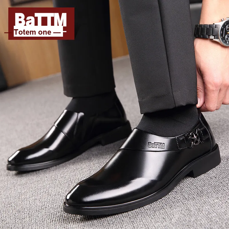 Batotem Dress Shoes Men Low Top Black/Brown-2