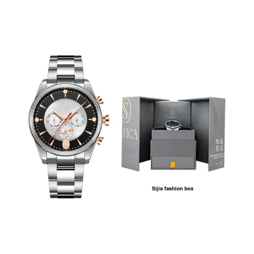 SNIICA Мужские наручные часы Автоматический механический механизм Ремешок из нержавеющей стали Черный циферблат