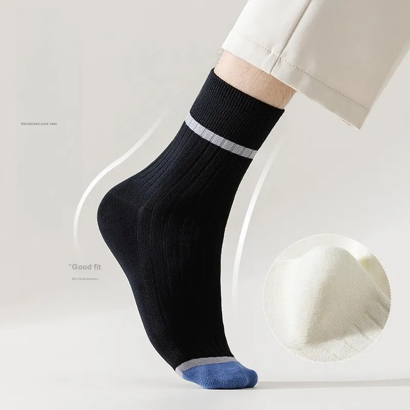 Lan Miao Mid Calf Socks Men's 5 Pack-11