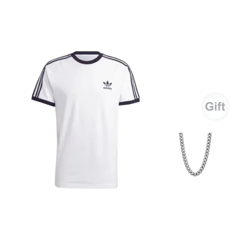 Adidas Originals Clover Series T-Shirts Unisex White+Necklaces