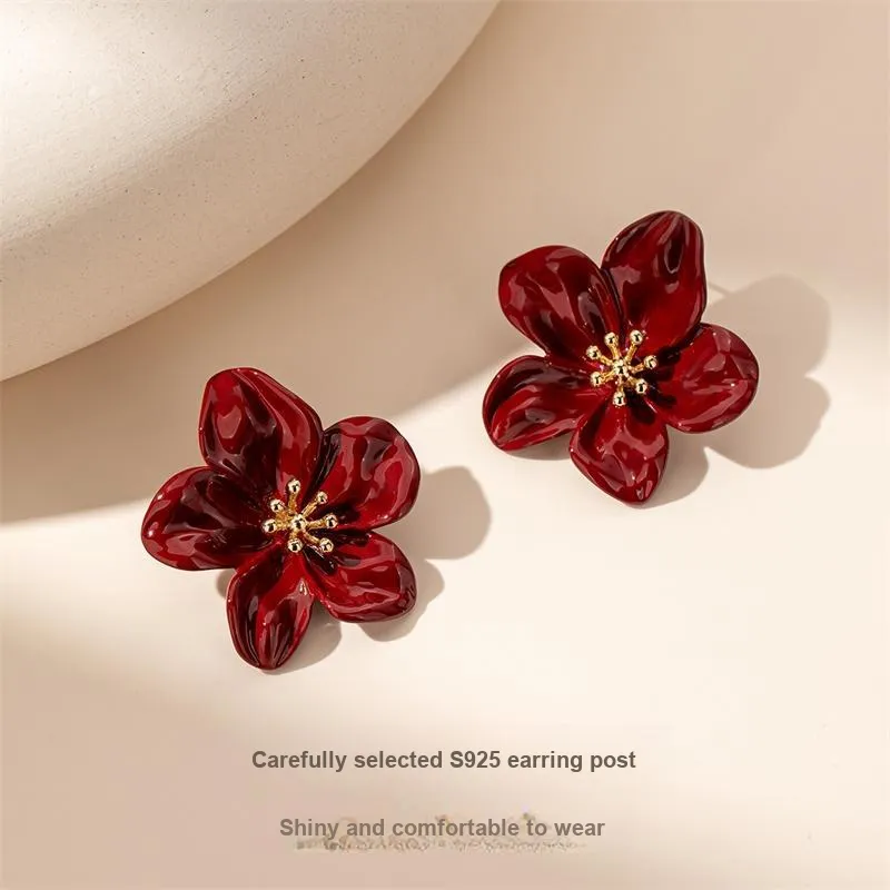 QLADY S925 Silver Stud Earrings Women's-2