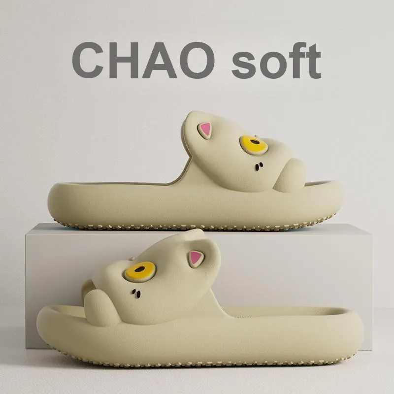 Warm Edge Women's Summer Home Indoor Cartoon Cute Kitten Soft Sole, Students Dormitory Slide Slipper-8