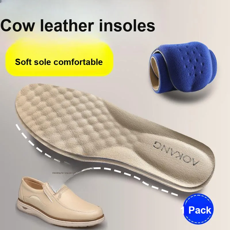 AOKANG Cow Leather Insoles Unisex-7