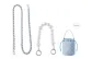 [Clothing Sets]Blue Leather Crossbody 100cm+Pearl Decorative Chain