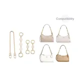 [Gold-Tone Three-Piece Set]White Camellia 15cm+Camellia 1-Section 2-Pack+Decorative Chain 40cm