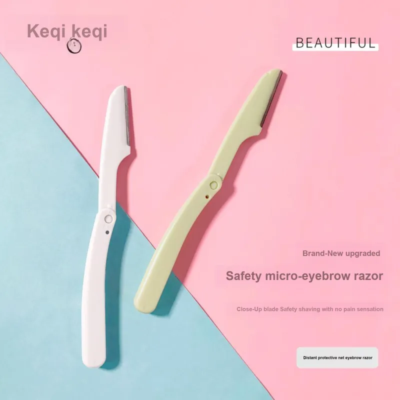 KEQI Folding Eyebrow Trimmer Long Micro-Safety Blade 1 Pack-1