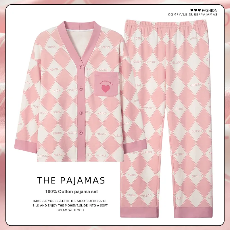 Maultiay Pajama Set Women's Pink-1