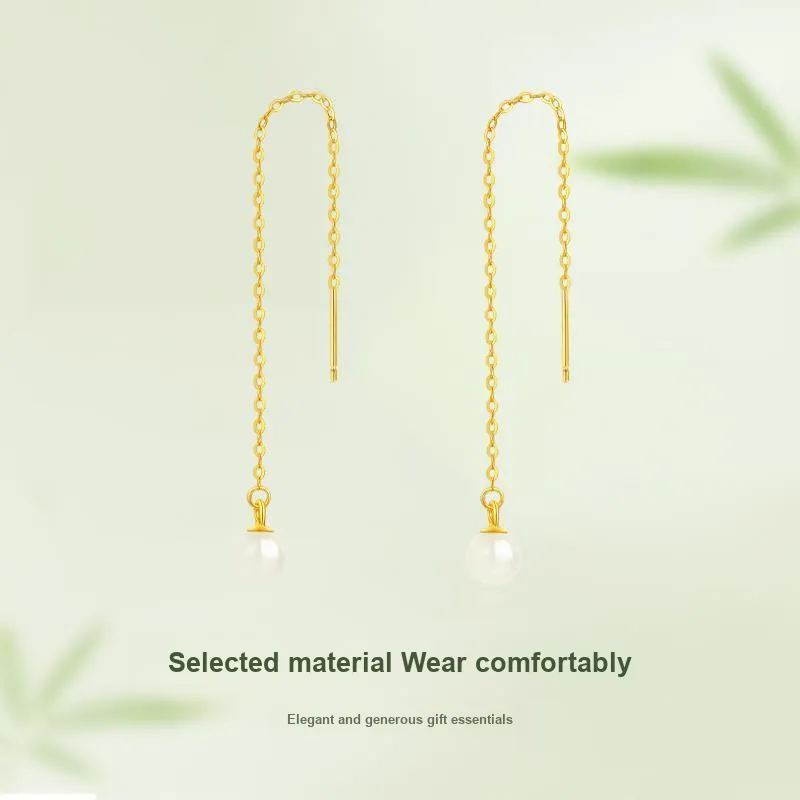 JINLIUFUJIXIANG Hetian Jade Earrings White Jade/Pale Greenish White Jade Women's-4