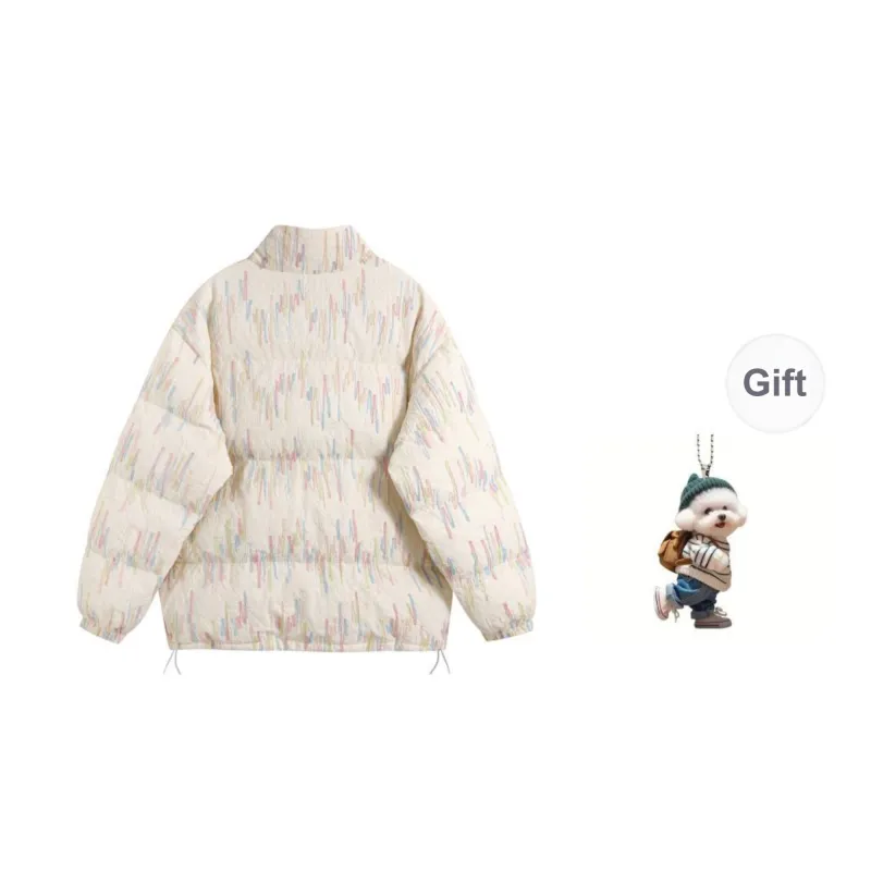 QISENYAR Down Jacket Unisex Beige-3