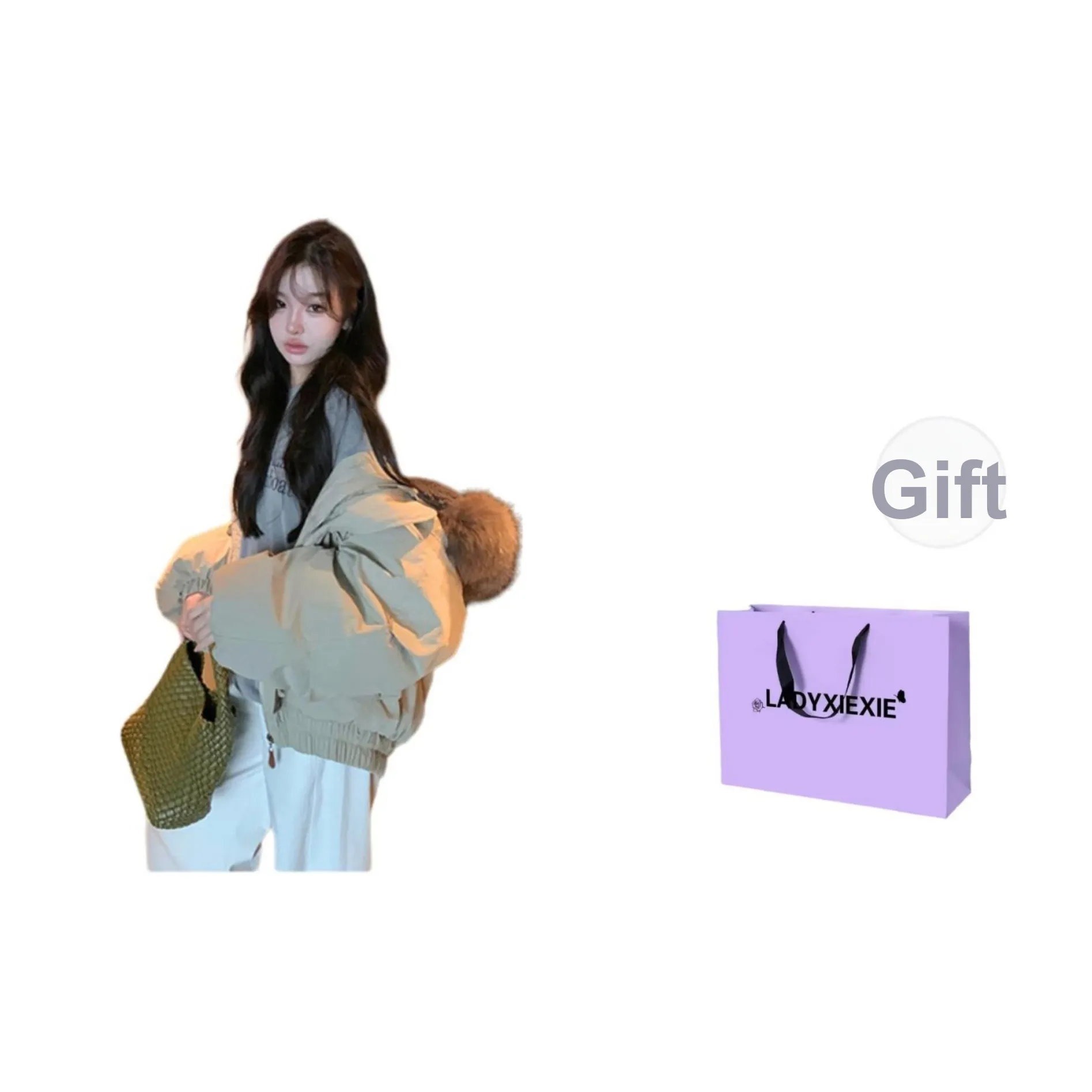 LADYXIEXIE Пуховик женский