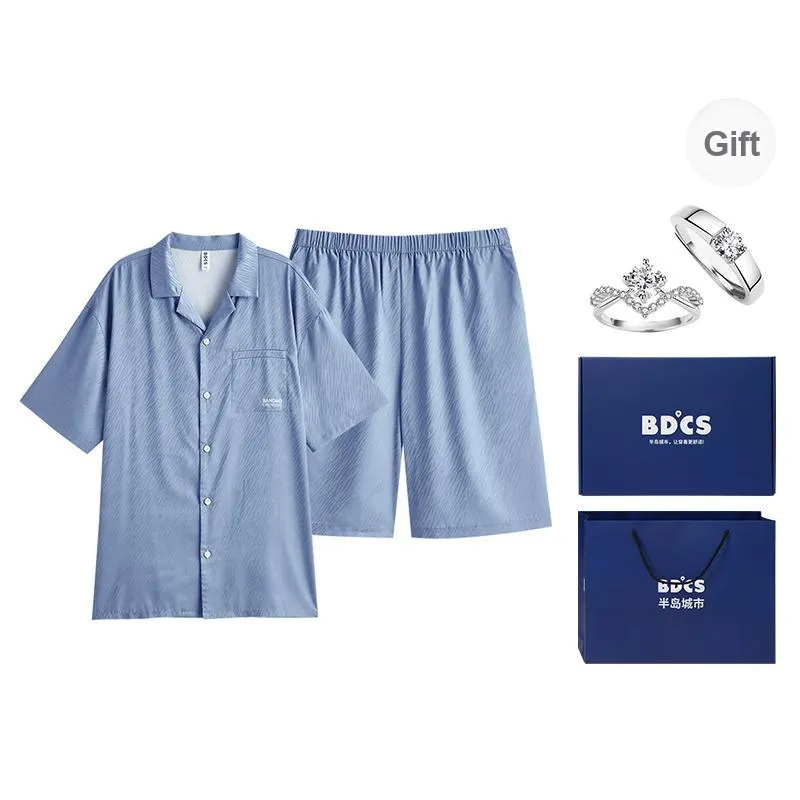 Peninsula City Pajama Set Men's Dark Coffee-13