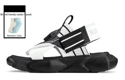 NORVINCY Beach Sandals Unisex Black White