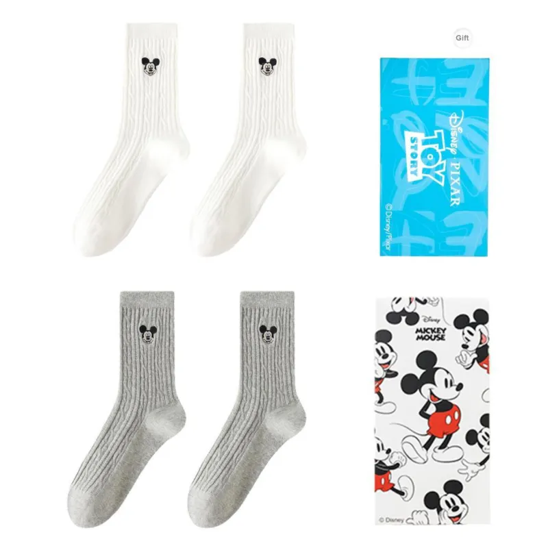 Disney Mickey Series Mid Calf Socks Unisex Box 4 Pack-10