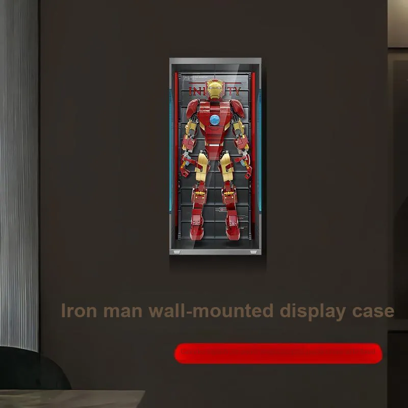 LIGHT YOUR BRICKS LeYiYi Compatibility Building Block 76206 Iron Man Doll Storage Box Model Accessories-4