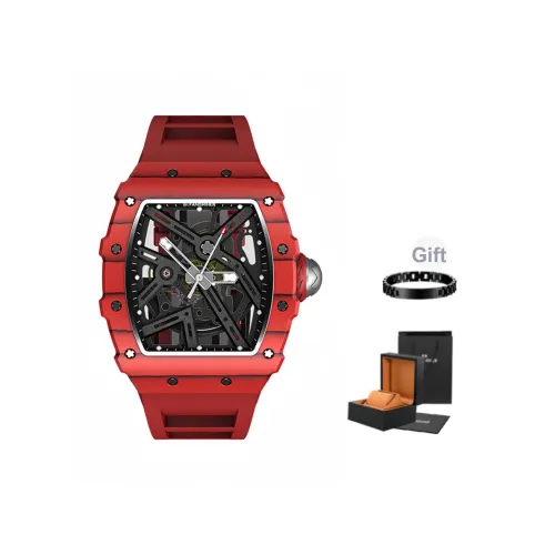 FR Автоматический механический механизм Мужские часы с открытым механизмом и циферблатом