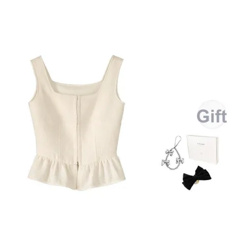 Fstudio Корейский стиль Маленький Дизайн Топ Универсальный Без рукавов T Рубашка Женские