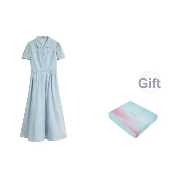 Inman Короткий рукав Платье Женское Набор в подарочной коробке