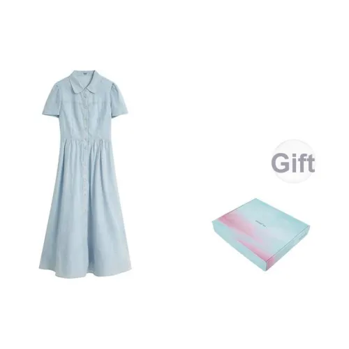 Inman Короткий рукав Платье Женское Набор в подарочной коробке