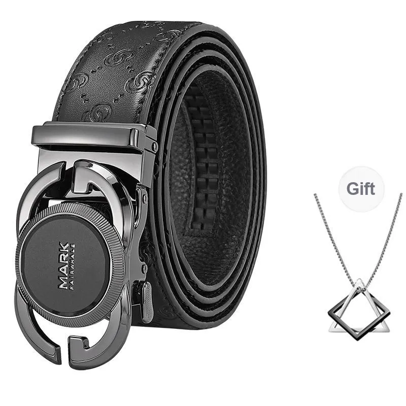 FAIRWHALE Cow Leather Belts Men's Width 3.5CM-15