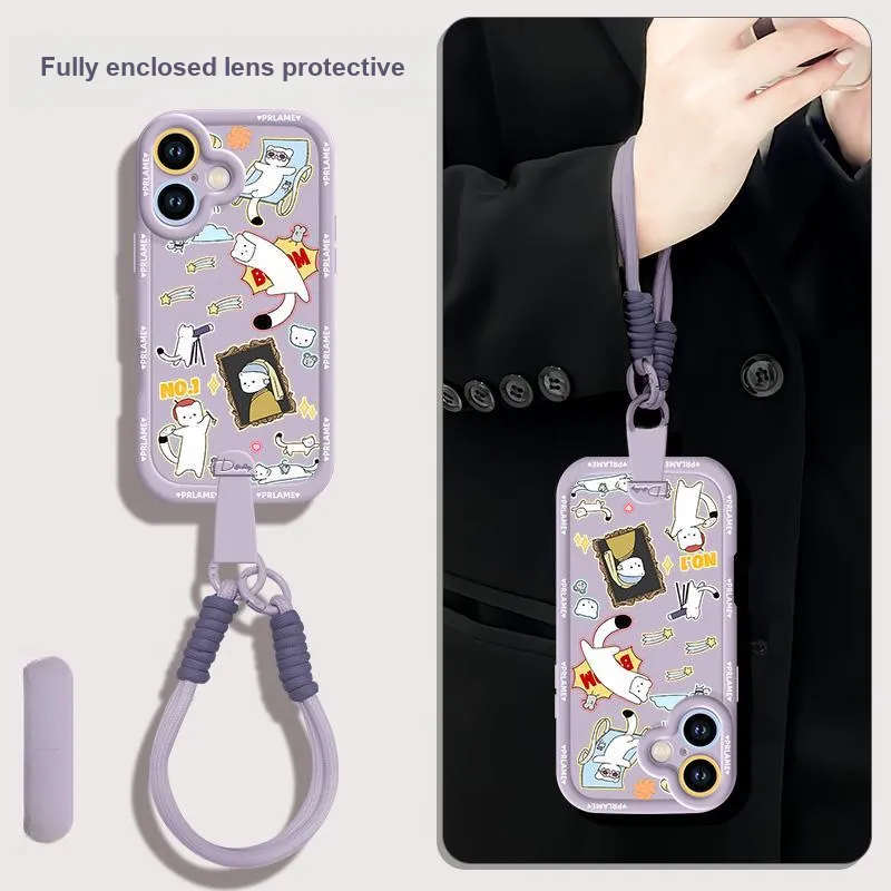 Sen Dog Silicone Material Crossbody Handheld Original Phone Cases Compatible With Apple 16 Pro Max/Pro/Plus/15/14/13-35