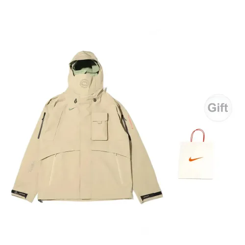 Travis Scott X Nike ACG Air Zoom Gaiadome Gore-Tex Jackets Men Beige+Gift Bag